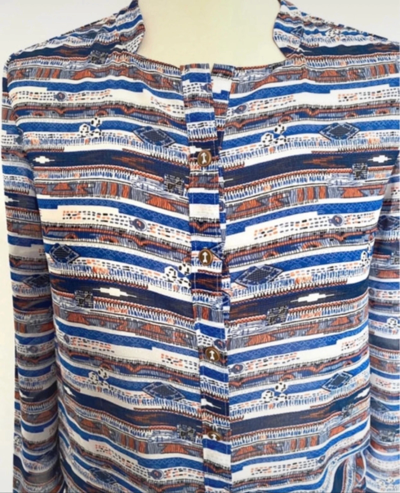 Maison Scotch boho printjurk S 36 blauw roest – photo 11